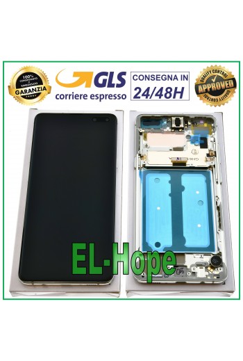 DISPLAY LCD ORIGINALE SAMSUNG GALAXY S10 5G SM-G977F TOUCH SCREEN CROWN SILVER