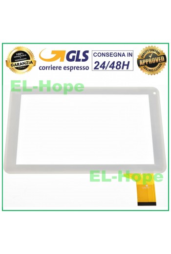 TOUCH SCREEN VETRO TABLET MAJESTIC TAB-192 3G FLATE LARGO DIGITIZER 9" BIANCO