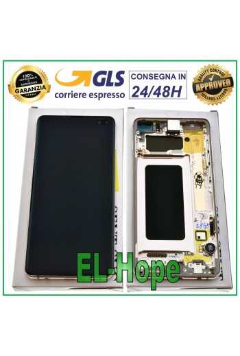 DISPLAY ORIGINALE SAMSUNG GALAXY S10+ PLUS SM-G975F TOUCH SCREEN CERAMIC BIANCO