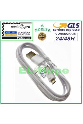 CAVO DATI CAVETTO DI RICARICA CARICA BATTERIA MICRO USB UNIVERSALE 1 MT BIANCO