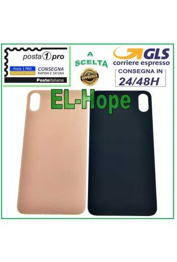 VETRO SCOCCA POSTERIORE COPRI BATTERIA PER APPLE IPHONE XS MAX COVER ROSA GOLD