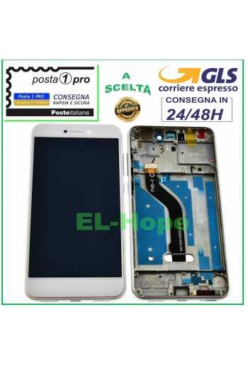 LCD DISPLAY FRAME PER HUAWEI P8 LITE 2017 PRA-LA1 LX1 LX3 TOUCH SCREEN BIANCO