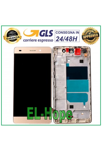 DISPLAY LCD TOUCH SCREEN + FRAME HUAWEI P8 Lite ALE-L21 SCHERMO VETRO ORO GOLD