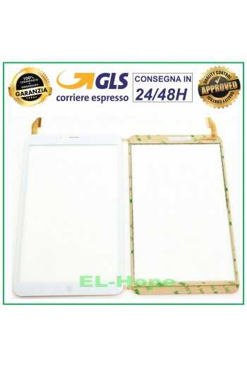 TOUCH SCREEN VETRO MEDIACOM SMARTPAD IYO 8 M-SP8AY M-SP8BY BIANCO