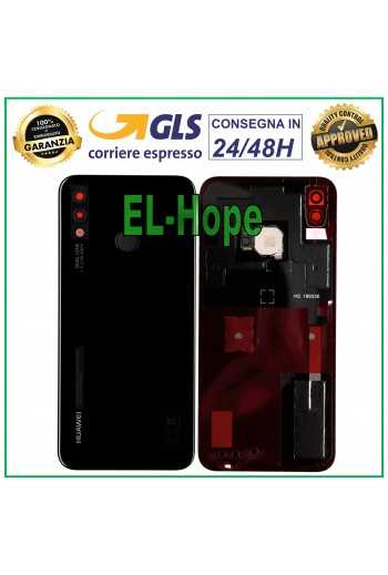 SCOCCA POSTERIORE ORIGINALE HUAWEI P20 LITE BACK COVER VETRO COPRI BATTERIA NERO