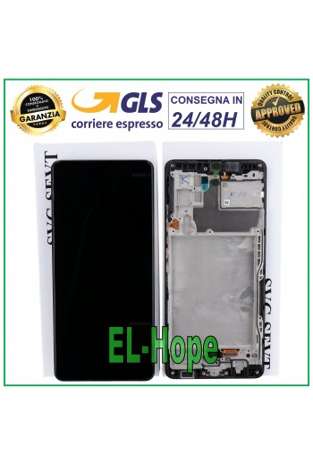 DISPLAY LCD FRAME ORIGINALE SAMSUNG GALAXY A42 5G 2020 SM-A426 TOUCH SCREEN NERO