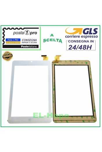 TOUCH SCREEN VETRO MEDIACOM SMARTPAD 750GO M-SP750GOS M-SP750GOB ORIGINAL BIANCO