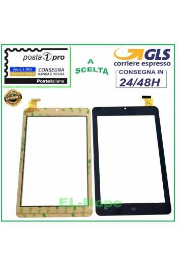 TOUCH SCREEN VETRO MEDIACOM SMARTPAD 750GO M-SP750GOS M-SP750GOB ORIGINALE NERO