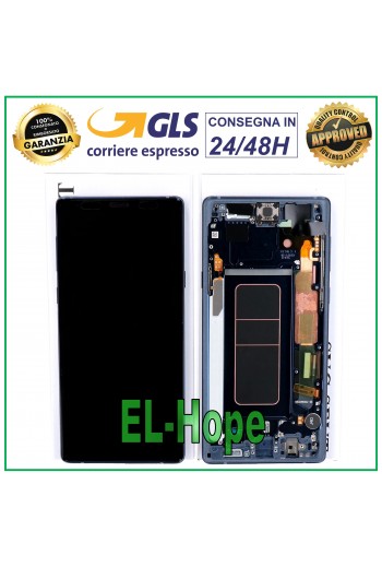 DISPLAY LCD ORIGINALE SAMSUNG GALAXY NOTE 9 SM-N960 SM-N960F TOUCH SCREEN BLU