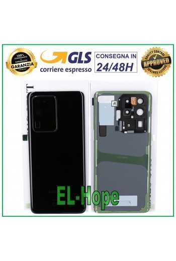 COPRI BATTERIA ORIGINALE SAMSUNG GALAXY S20 ULTRA SM-G988 VETRO POSTERIORE NERO