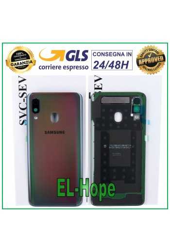 COPRI BATTERIA ORIGINALE SAMSUNG GALAXY A40 SM-A405 COPERCHIO POSTERIORE NERO