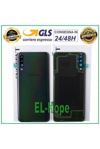 SCOCCA POSTERIORE ORIGINALE SAMSUNG GALAXY A70 SM-A705 BACK COVER VETRO NERO