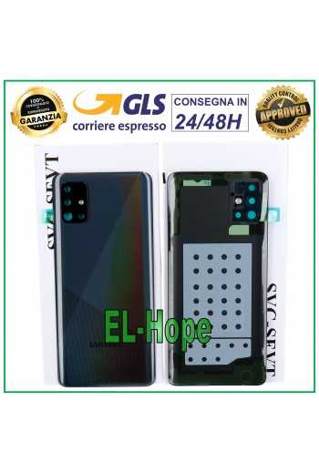 COPRI BATTERIA ORIGINALE SAMSUNG GALAXY A51 SM-A515 COPERCHIO POSTERIORE NERO