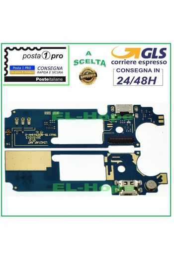 CONNETTORE RICARICA FLAT FLEX WIKO PULP 4G + MICROFONO DOCK PCB MICRO USB CARICA