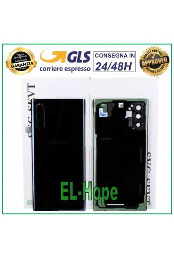 COPERCHIO POSTERIORE ORIGINALE SAMSUNG GALAXY NOTE 10 SM-N970 FN BACK VETRO NERO