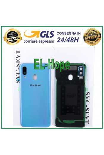 SCOCCA POSTERIORE ORIGINALE SAMSUNG GALAXY A40 SM-A405 BACK COVER VETRO BLU