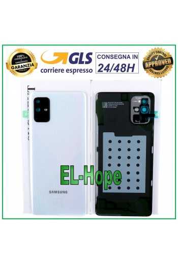 SCOCCA POSTERIORE ORIGINALE SAMSUNG GALAXY A71 SM-A715 BACK COVER VETRO BIANCO