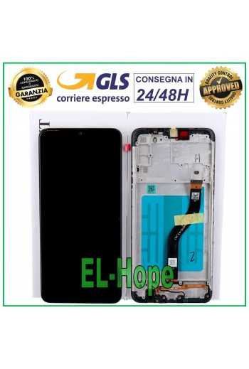 DISPLAY ORIGINALE LCD FRAME SAMSUNG GALAXY A20S SM-A207 TOUCH SCREEN VETRO NERO