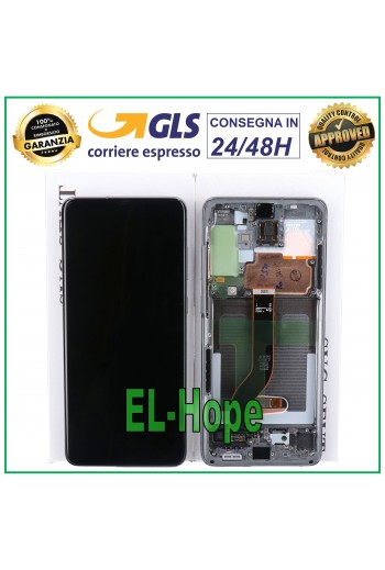DISPLAY LCD FRAME ORIGINALE SAMSUNG GALAXY S20+ PLUS SM-G985 G986 5G TOUCH GRAY