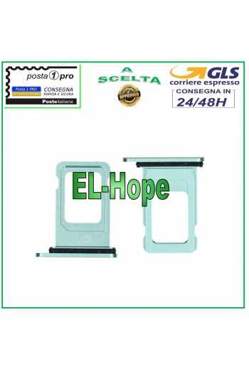 SLOT CARRELLO VANO PORTA NANO SIM ALLOGGIO SCHEDA APPLE IPHONE 11 VERDE GREEN