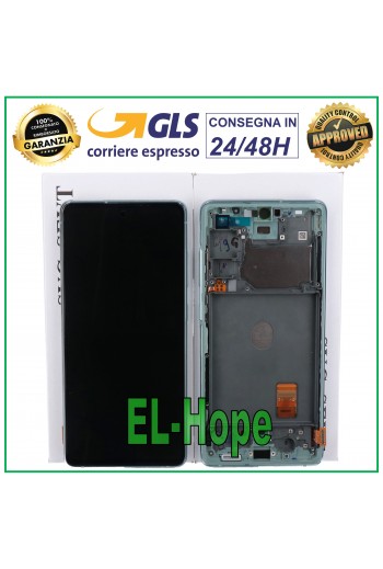DISPLAY LCD + FRAME ORIGINALE SAMSUNG GALAXY S20 FE SM-G780F TOUCH SCREEN VERDE