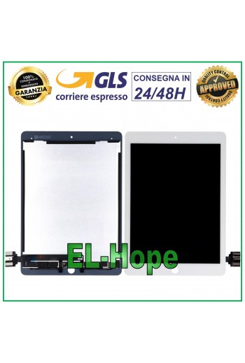 DISPLAY LCD TOUCH PER APPLE IPAD PRO 9.7 2016 A1673 A1674 A1675 SCHERMO BIANCO