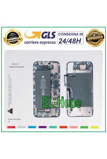 TAPPETO ISCREWS PAD MAGNETICO ILLUSTRATO PER SMONTAGGIO VITI APPLE IPHONE 11