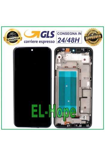 DISPLAY LCD FRAME PER LG Q60 2019 LMX525EAW LMX525ZAW TOUCH SCREEN VETRO SCHERMO