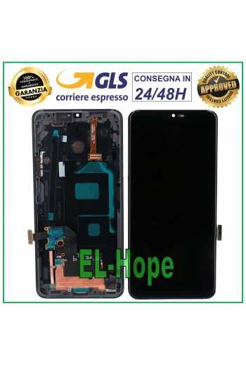 DISPLAY LCD + FRAME PER LG G7 ONE G7-FIT LMQ850EM TOUCH SCREEN SCHERMO NERO