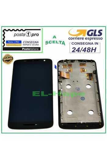 DISPLAY LCD + FRAME PER MOTOROLA MOTO X PLAY XT1562 XT1563 TOUCH VETRO NERO