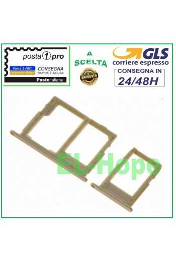 SLOT CARRELLO VANO PORTA NANO SIM SCHEDA SD SAMSUNG GALAXY J5 SM J530 F 2017 ORO