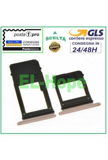 SLOT CARRELLO VANO SIM + SCHEDA SD SAMSUNG GALAXY A5 2017 SM A520 F ROSA GOLD