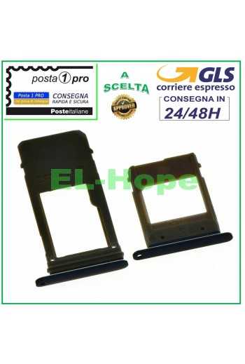 SLOT CARRELLO PORTA SCHEDA SIM + MICRO SD SAMSUNG GALAXY A5 2017 SM A520 F NERO