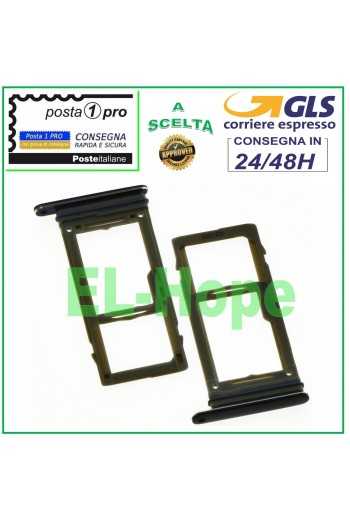 SLOT CARRELLO VANO SCHEDA SIM + MICRO SD SAMSUNG GALAXY S9+ PLUS SM G965 F NERO
