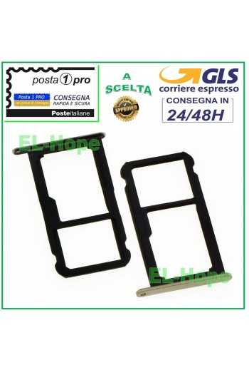 SLOT CARRELLO VANO SCHEDA NANO SIM MICRO SD HUAWEI P8 LITE 2017 PRA-LX1 ORO GOLD