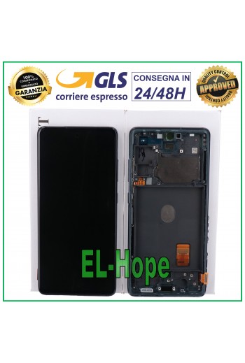 DISPLAY LCD + FRAME ORIGINALE SAMSUNG GALAXY S20 FE 5G SM-G781B TOUCH SCREEN BLU