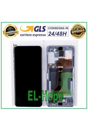 DISPLAY LCD FRAME ORIGINALE SAMSUNG GALAXY S20+ PLUS SM-G985 G986 TOUCH VIOLA