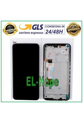 DISPLAY LCD FRAME ORIGINALE XIAOMI REDMI NOTE 9T / NOTE 9 5G M2007J22 TOUCH NERO