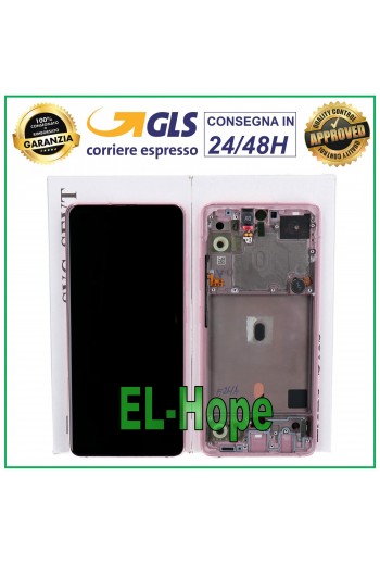 DISPLAY LCD TOUCH ORIGINALE 100% SAMSUNG GALAXY A51 5G SM-A516F FRAME ROSA PINK