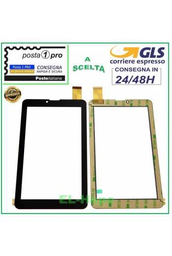 TOUCH SCREEN VETRO MEDIACOM M-MP720M M-MP721M SMARTPAD 7.0'' ORIGINALE NERO