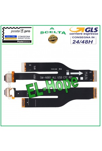CONNETTORE DI CARICA SAMSUNG GALAXY NOTE 20 5G SM-N980 FLAT RICARICA MAIN BOARD