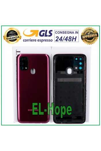 SCOCCA POSTERIORE ORIGINALE SAMSUNG GALAXY M21S SM-M217F BACK COVER VETRO ROSSO