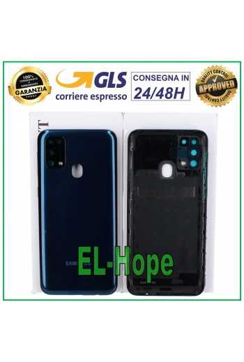 SCOCCA POSTERIORE ORIGINALE SAMSUNG GALAXY M31 SM-M315F BACK COVER VETRO BLU