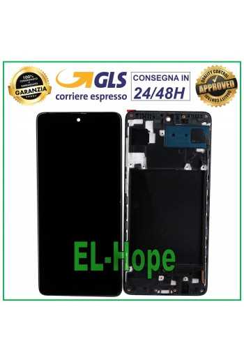 DISPLAY LCD TFT + FRAME PER SAMSUNG GALAXY A71 SM A715 A715F TOUCH SCREEN VETRO