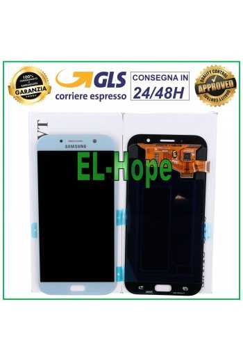 DISPLAY LCD ORIGINALE SAMSUNG GALAXY A7 2017 A720 SM-A720F DS TOUCH SCREEN BLU