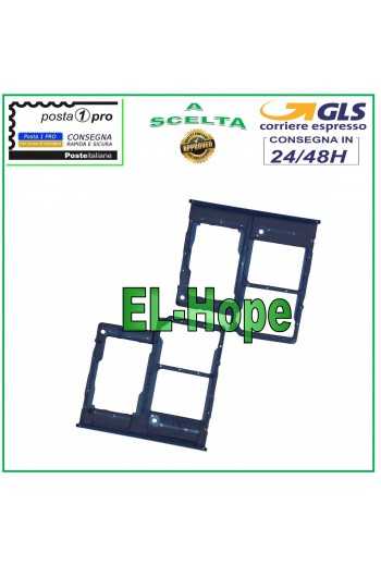 SLOT CARRELLO VANO SCHEDA SIM LETTORE MICRO SD SAMSUNG GALAXY A20E SM A202F BLU