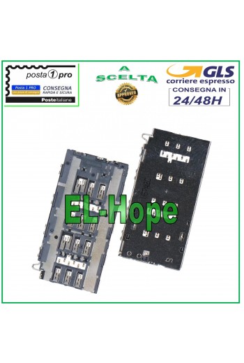 LETTORE SCHEDA NANO SIM CARD READER MICRO SD SAMSUNG GALAXY S6 EDGE PLUS SM G928