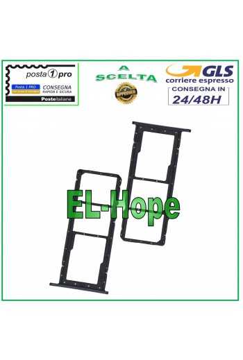 SLOT CARRELLO VANO PORTA SCHEDA SIM MICRO SD HUAWEI Y7 2019 DUB-LX1 LX2 L22 NERO