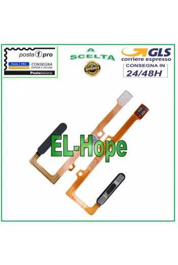 FLAT TASTO SENSORE IMPRONTA DIGITALE FINGERPRINT HUAWEI NOVA 5T YAL-L21 L61 NERO