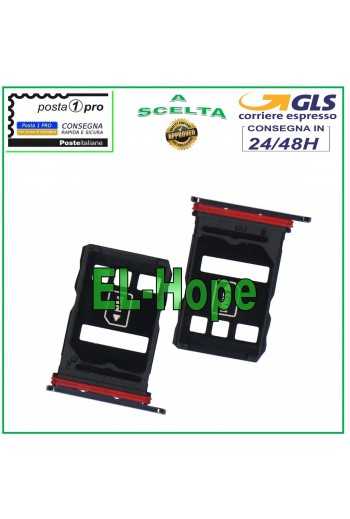 SLOT LETTORE CARRELLO VANO SCHEDA NANO SIM PER HUAWEI P40 ANA-LX9 LX4 NX9 NERO